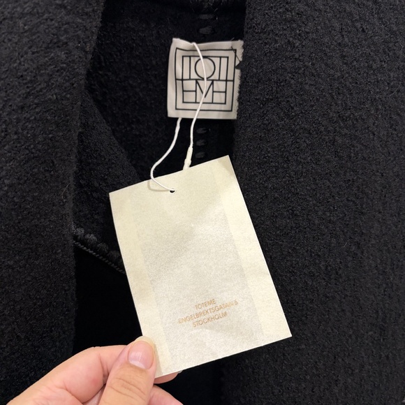 Toteme Embroidered Scarf Coat in Black, Size EU 36 / US 4 - Picture 4 of 8